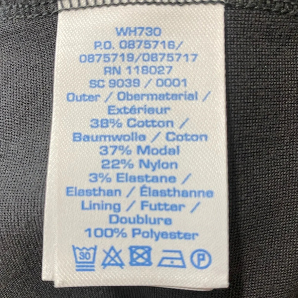 Boden Size 8 Black & Gray Petal Geometric Printed Long Sleeve Ponte Sheath Dress - Picture 10 of 11